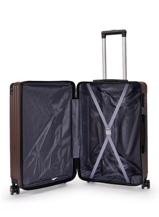 LIMRA Travel Bags 20-Inch Lightweight ABS Carry-On Luggage – 360° Spinner Wheels – Hard Shell Suitcase with Telescopic Handle Brown - Image 5