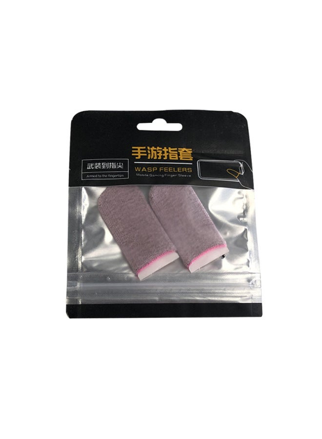 Neutral Game Finger Sleeve E-sports Chicken Finger Non-slip Mobile Phone Touch Screen Game Ultra-thin Silver Fiber Finger Sleeve Manufacturers - Image 1