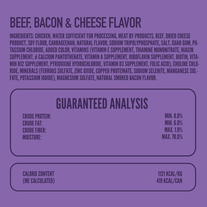 A Strong Heart Wet Dog Food, Beef, Bacon & Cheese Flavor - 13.2 oz Cans (Pack of 12), Made in The USA with Real Beef - Image 2