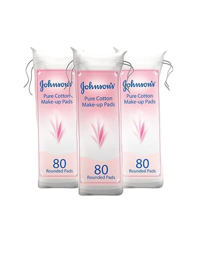 Johnson's 3 Set Make Up Pads White 320grams - Image 1
