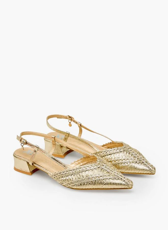 إكستي Women Pointed Toe Block Heel Mules