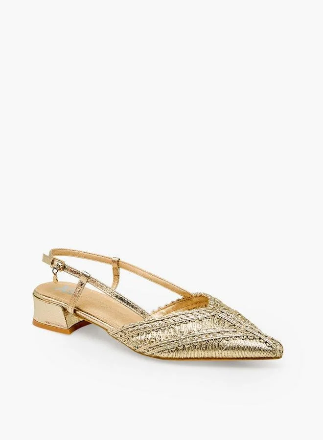 إكستي Women Pointed Toe Block Heel Mules
