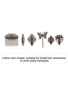 Lawie Lawie 24 Pack Vintage Retro Boho Decorative Metal Hair Clips Barrettes Butterfly Flower Leaf Feather Duckbill Alligator Hairpins Bobby Pins Comb Wedding Bridal Accessories for Women  - Image 2