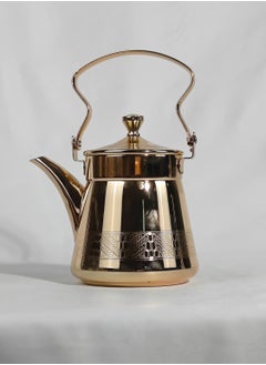 HTH 1-Piece Food Grad Stainless Steel Arabic Style Teapot Luxury Engraved Design Tea Kettle with Attached Lid and Ergonomic Handle 0.7 L/0.9 L/1.2 L  - Image 1