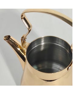 HTH 1-Piece Food Grad Stainless Steel Arabic Style Teapot Luxury Engraved Design Tea Kettle with Attached Lid and Ergonomic Handle 0.7 L/0.9 L/1.2 L  - Image 3