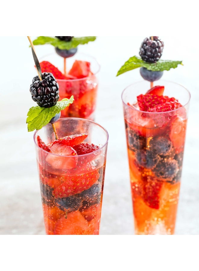 Restaurantware 4.5 Ounce Plastic Straight Wall Shooter Glasses, 100 Tall Cocktail Glasses- Trays Sold Separately, Clear Plastic Clear Champagne Glasses, For Mimosas, Sparkling Wines And Champagne - Image 3