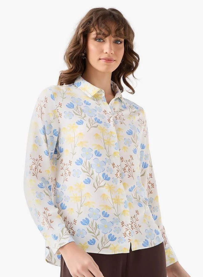 Splash FAV Viscose Shirt with Floral Print