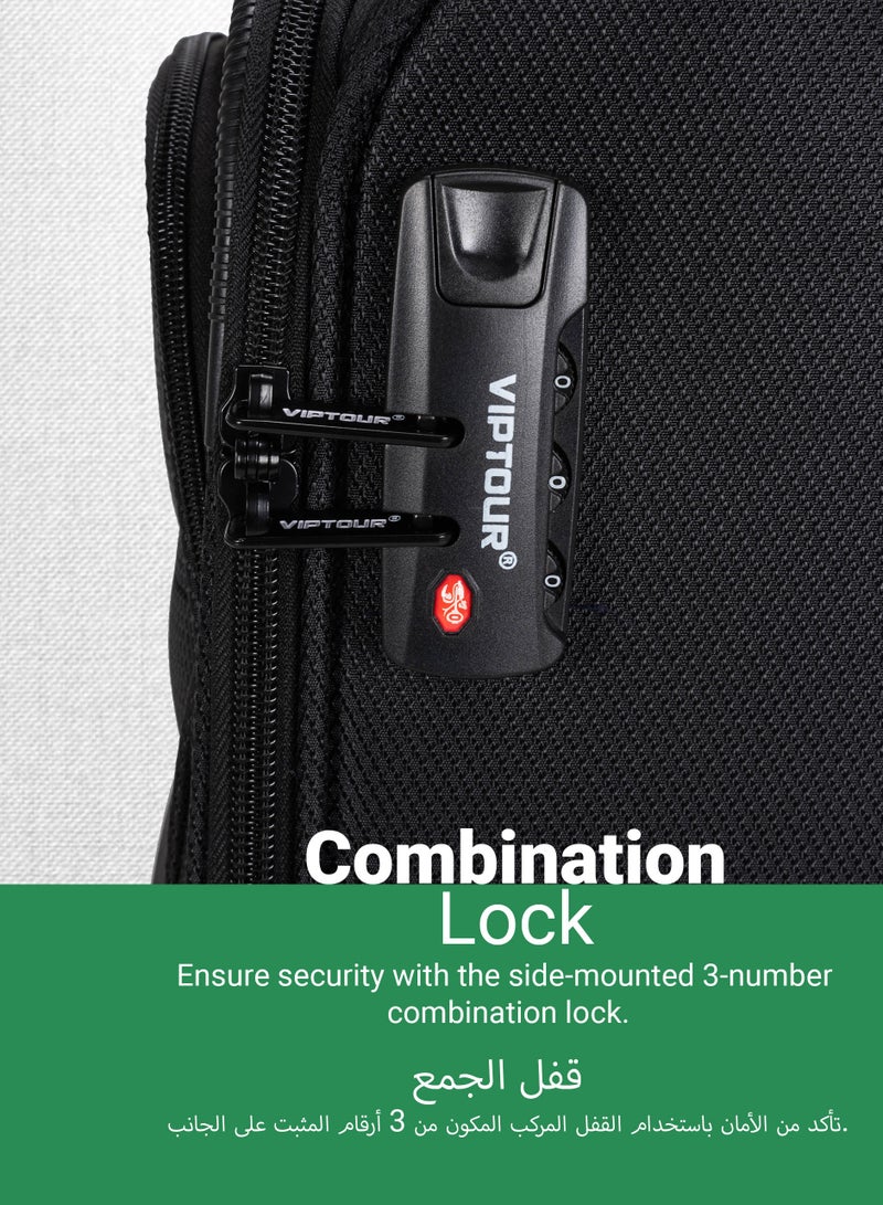 VIPTOUR Lightweight Single Piece Luggage 20 Inch Trolley Bag With 4 Spinner Wheels - Image 3