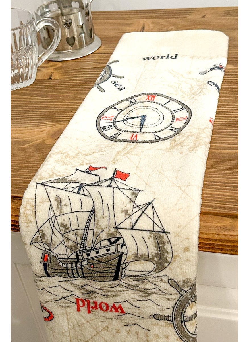 Cnr Garden Kitchen Cotton Printed 100% Cotton 30X50 cm Hand Face Kitchen Towel Soft Patterned Water Absorbent Towel  - Image 3