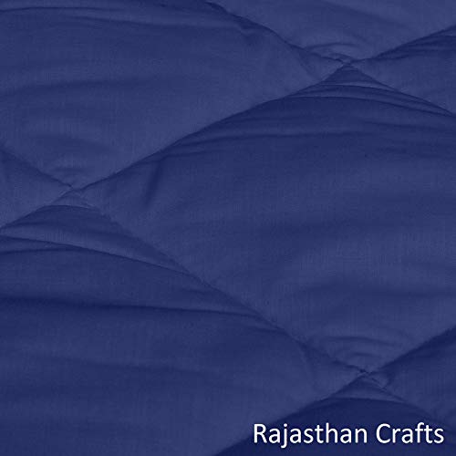 Homespun Quilted Triple Layered 100% Waterproof King Size Double Bed Mattress Protector, Blue Color, 72x78 inches - Image 3