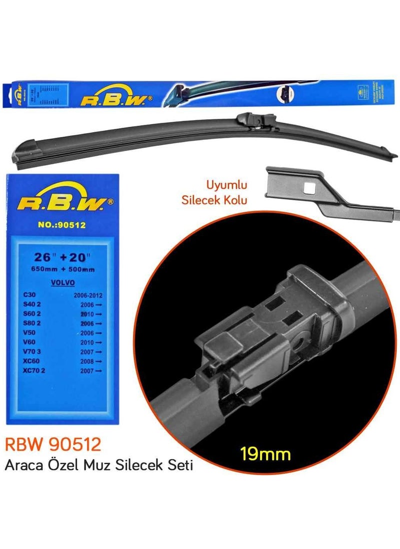 RBW - 90512 Volvo V50 2005-2012 Front Wiper Set - Image 1