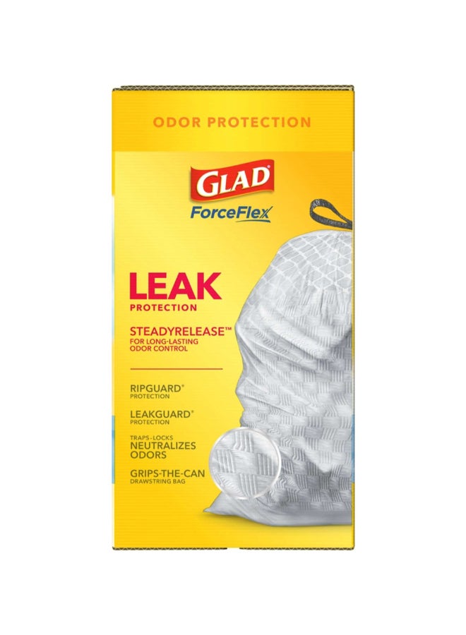 Glad 110-Piece ForceFlex Fresh Clean Scented Tall Kitchen Drawstring Trash Bags Grey 49.2 L 78554 - Image 3