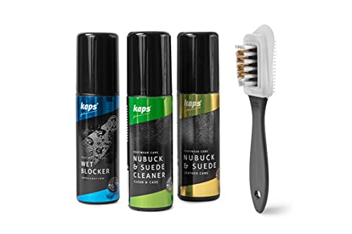 Kaps Complete Shoe Clean and Care Kit, Care Set for Nubuck and Suede Boots and Shoes, Footwear Cleaning pack - Image 1