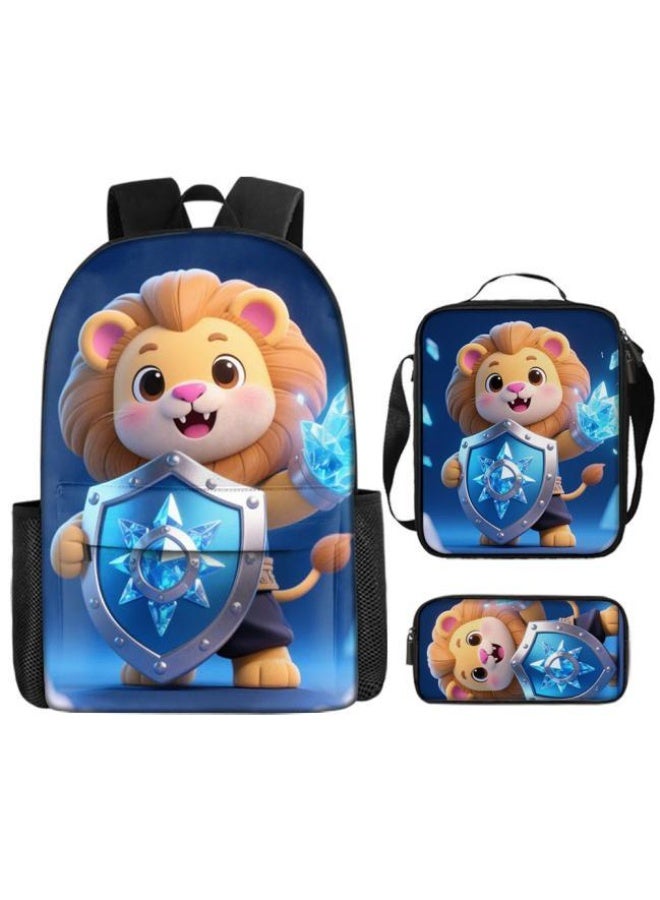 Bright Li Fire Unlock the new fashion of childish fun! Three-piece set of bags, cartoon elements for children and teenagers (students, children, friends' outings, mountain climbing, schooling, etc. can be used) - 48  - Image 2