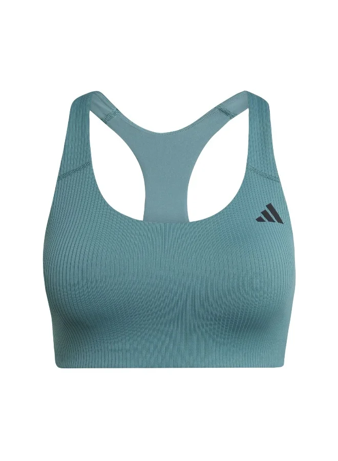 Adidas Pwi Rib Ms Green Training Bra For Women XS A-B