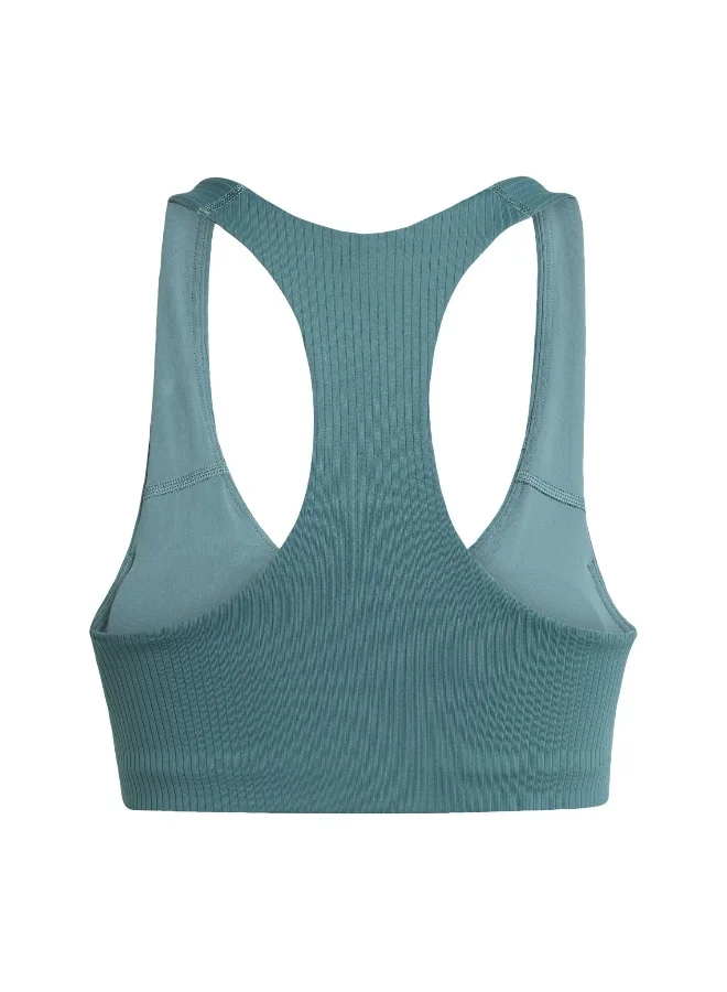 Adidas Pwi Rib Ms Green Training Bra For Women XS A-B