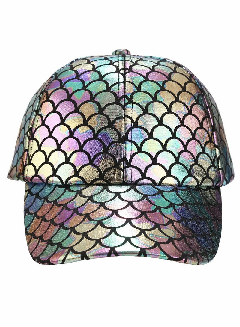 Adjustable Sun Visor Hat with Fish Scale Design for Outdoor Activities - Image 2
