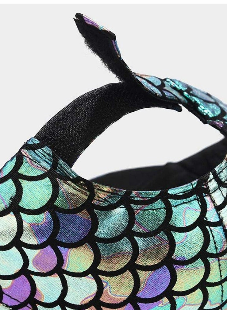 Adjustable Sun Visor Hat with Fish Scale Design for Outdoor Activities - Image 4