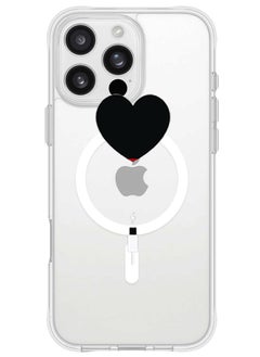 iPhone 16 Pro Max Magsafe Magnetic Case for iPhone Compatible with Wireless Charging, Shockproof Phone Bumper Cover - Heart Battery Low