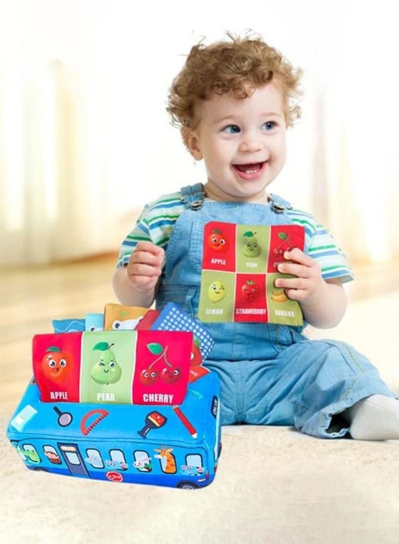 XICEN Soft Baby Tissue Box Toy, Sensory Toys for Infants Aged 6 to 12 Months Old, Preschool Montessori Toys for Toddlers Boys Girls, Early Education Learning Toys - Image 3