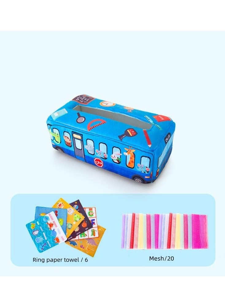 XICEN Soft Baby Tissue Box Toy, Sensory Toys for Infants Aged 6 to 12 Months Old, Preschool Montessori Toys for Toddlers Boys Girls, Early Education Learning Toys - Image 5
