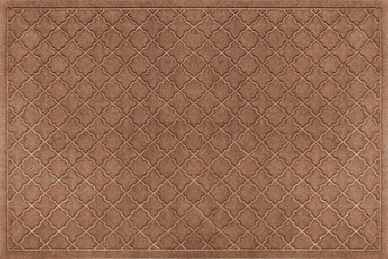 Bungalow Flooring WaterHog Heavy Duty Doorway Mat 4 x 6 Made in USA Durable  SkidResistant Entryway Mat WaterTrapping IndoorOutdoor Decorative Floor Covering Cordova Collection Dark Brown 