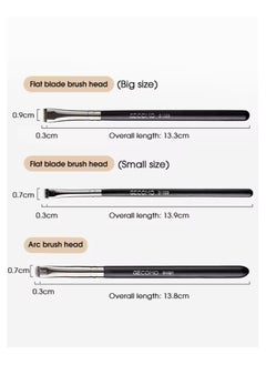 Gecomo 1pc Eyeliner brush eyebrow brush do not eat powder easy overhand blade flat head brush circular arc brush eye repair makeup brush  - Image 2