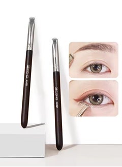 Gecomo 1pc Eyeliner brush eyebrow brush do not eat powder easy overhand blade flat head brush circular arc brush eye repair makeup brush  - Image 1