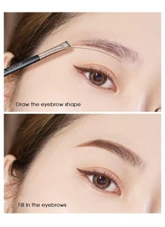 Gecomo 1pc Eyeliner brush eyebrow brush do not eat powder easy overhand blade flat head brush circular arc brush eye repair makeup brush  - Image 4