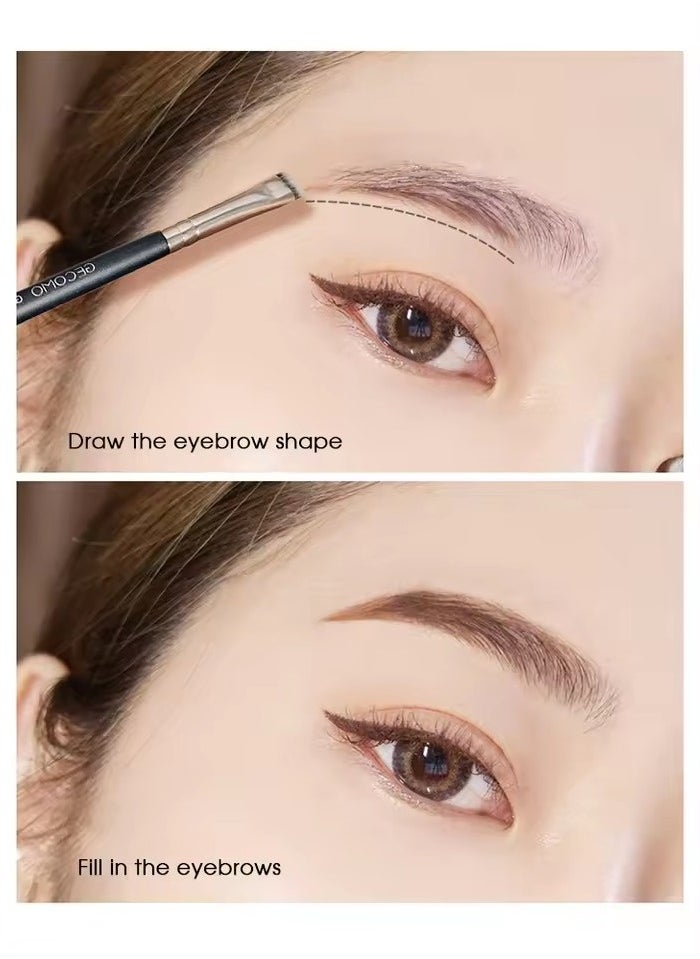 Gecomo 1pc Eyeliner brush eyebrow brush do not eat powder easy overhand blade flat head brush circular arc brush eye repair makeup brush  - Image 4