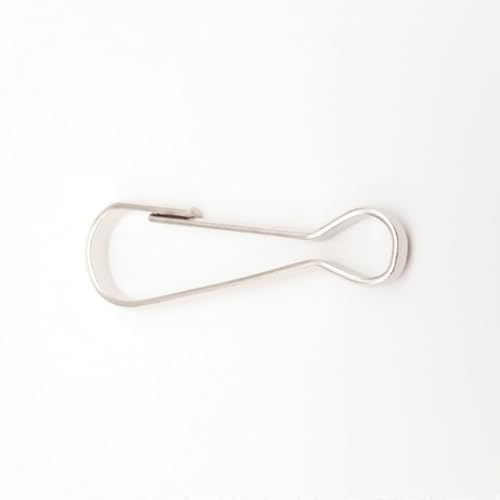 BeeSpring 100 Pcs Metal Spring Hooks 1" 25mm Purse Pulis Snap Clip for Lanyard Zipper Pull ID Card Key Chain Findings (Silver) - Image 5