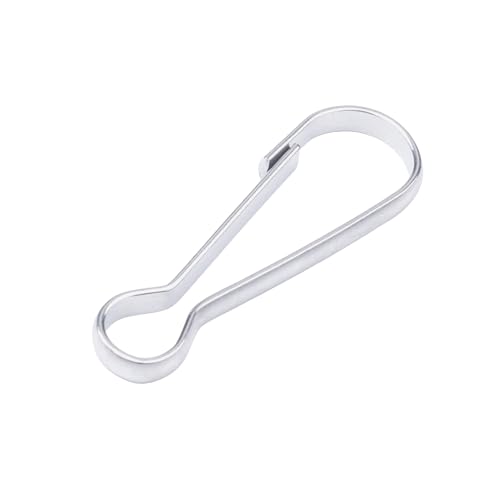 BeeSpring 100 Pcs Metal Spring Hooks 1" 25mm Purse Pulis Snap Clip for Lanyard Zipper Pull ID Card Key Chain Findings (Silver) - Image 1