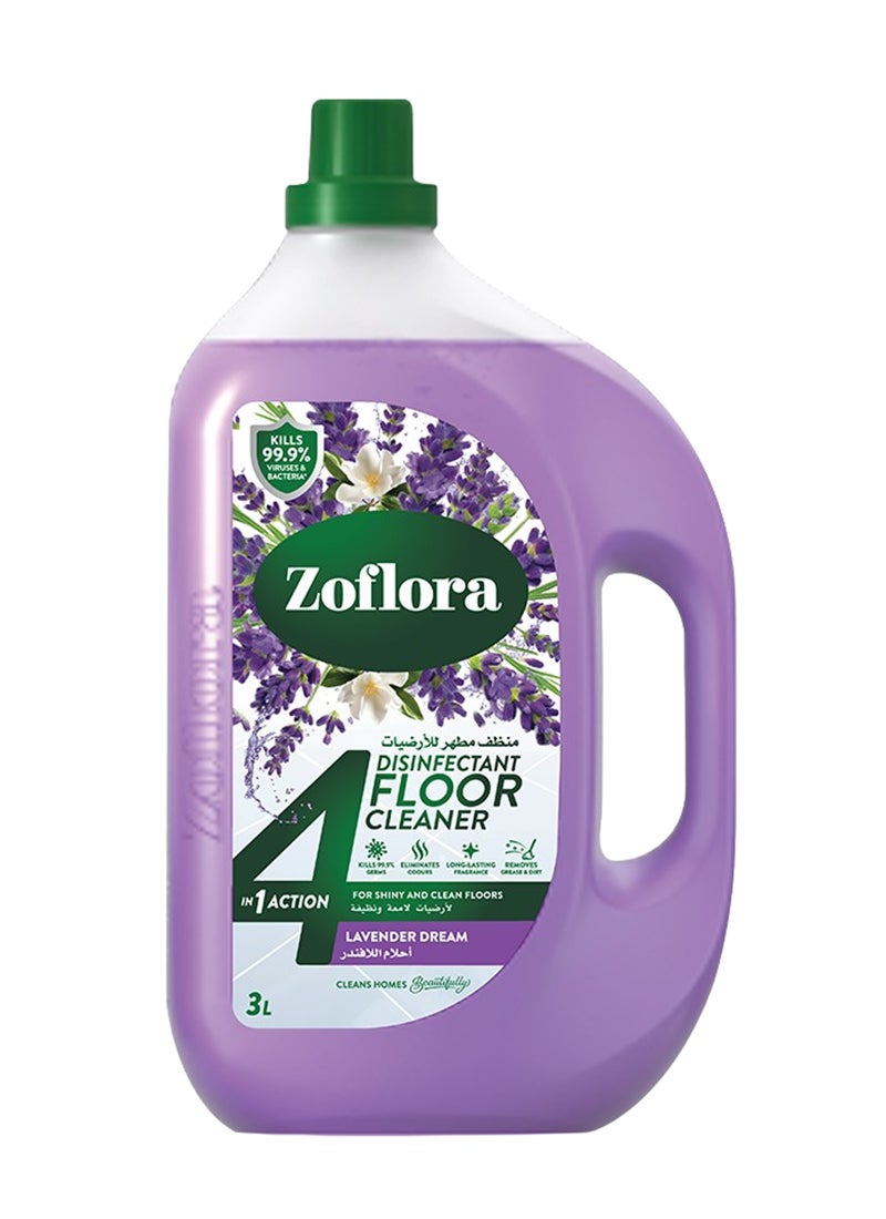 Zoflora 4 In 1 Disinfectant Floor Cleaner Lavender Dream 3L - Image 1