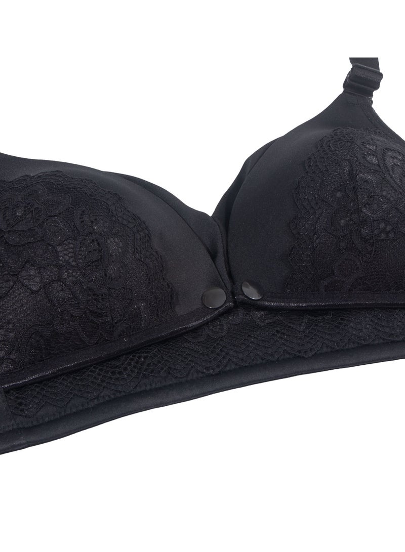 أوكوس حمالة صدر للحوامل والمرضعات كاملة الكوب أسود مقاس  كبير - Image 4