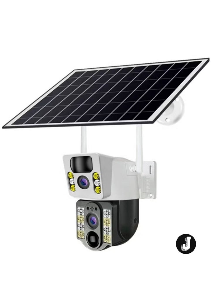 JAJEEK NEW 4G Smart Solar Security Camera – 8MP Dual Lens | Wireless Outdoor CCTV with AI Motion Detection, Color Night Vision, 2-Way Audio, Waterproof Design & App Remote Monitoring - Image 1