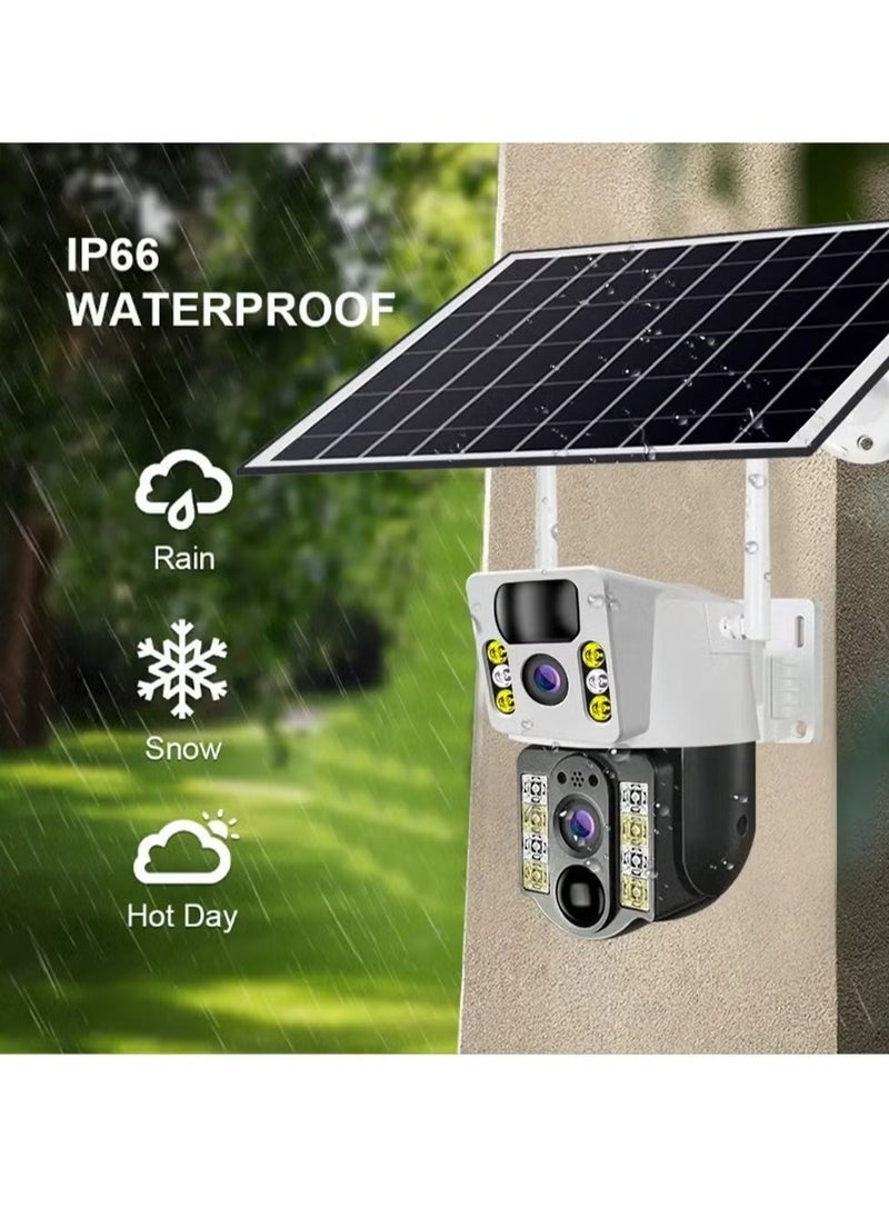 JAJEEK NEW 4G Smart Solar Security Camera – 8MP Dual Lens | Wireless Outdoor CCTV with AI Motion Detection, Color Night Vision, 2-Way Audio, Waterproof Design & App Remote Monitoring - Image 3