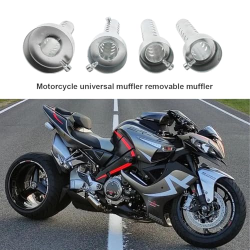 Wevdn Motorcycle Exhaust Silencer, Stainless Steel Motorcycle Exhaust Muffler Insert, Exhaust Muffler Assembly Turbo Sound Muffler for Motorbike, Universal Motorcycle Accessories (60mm) - Image 5