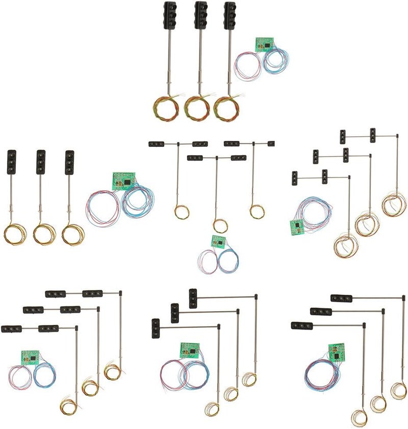 klarako 3 TRAFFIC LIGHT HO OO Scale Model Railroad Crossing Led Street Signal 7CM 4# - Image 3