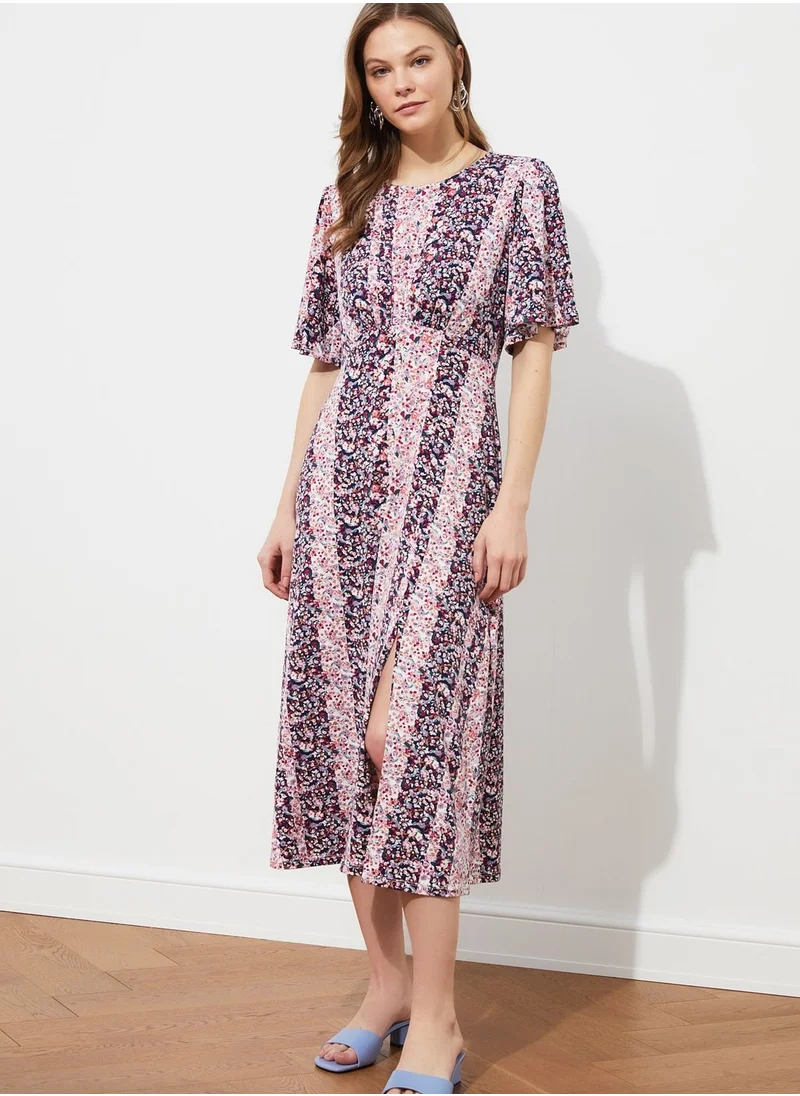 trendyol Striped Knitted Dress