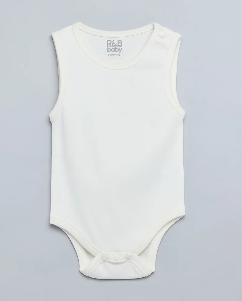 أر أند بي 3 Pack Solid Sleeveless Bodysuits