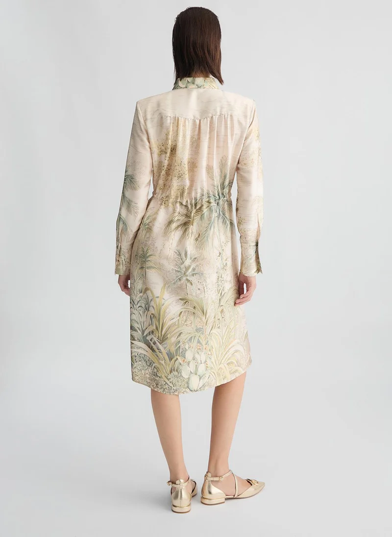 Liu Jo Light green patterned shirt dress