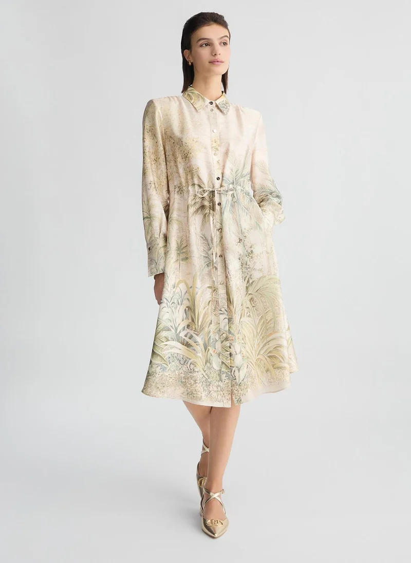 Liu Jo Light green patterned shirt dress