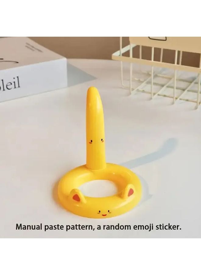 White Adjustable Angle Cartoon Cat Phone Stand Portable Desktop Holder - Image 3