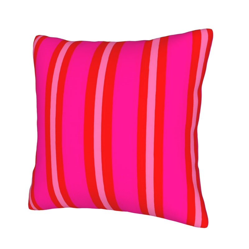 Multicolor Summer Stripes Single Sided Printed Pillowcase 17.72x17.72 Inch - Image 3
