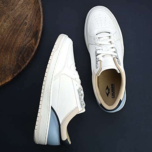 Cruiser Men's Augustus White-Grey Sneakers_10 UK (2505-1) - Image 2