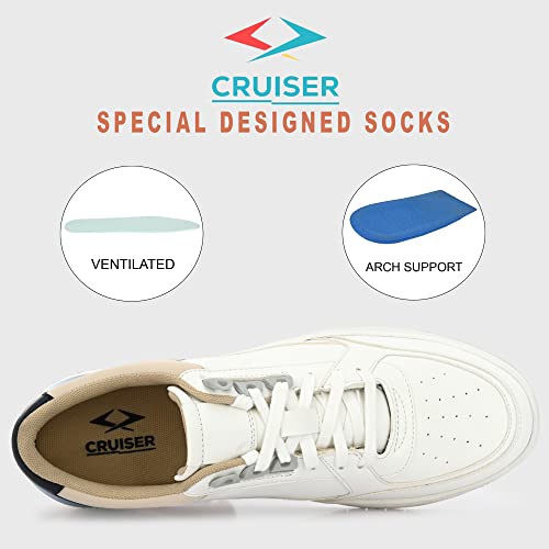 Cruiser Men's Augustus White-Grey Sneakers_10 UK (2505-1) - Image 4