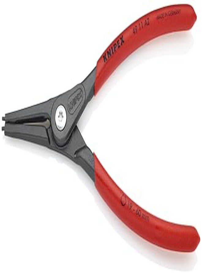 KNIPEX - 49 11 A2 Tools - Precision Circlip Pliers, External, Straight, 3/4-2 23/64" Shaft Dia. (4911A2) - Image 3