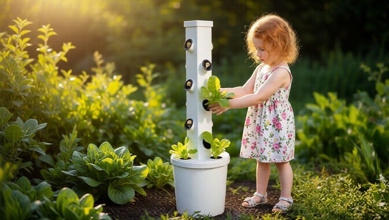 Meridian Vertical Hydroponic Tower for Up to 12 Seedlings – Aeroponic Indoor/Outdoor Growing System, Space‑Saving Gift for Gardeners - CT - Image 2