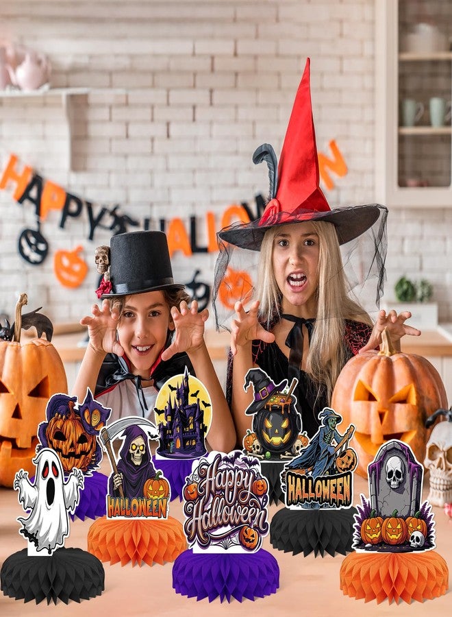 KSKSPE Halloween Party Decorations,9 PCS KSKSPE Halloween Honeycomb Table Centerpiece 3D Halloween Theme Party Decor Supplies Boys Girls - Image 5