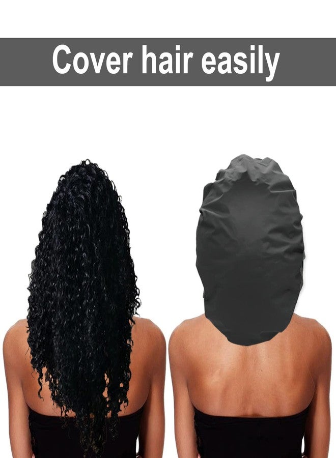 ELEBOX 2 Packs Extra Large Shower Caps Jumbo Shower Cap for Braids Big Shower cap for Women Long Hair Bath Cap Waterproof - Image 2
